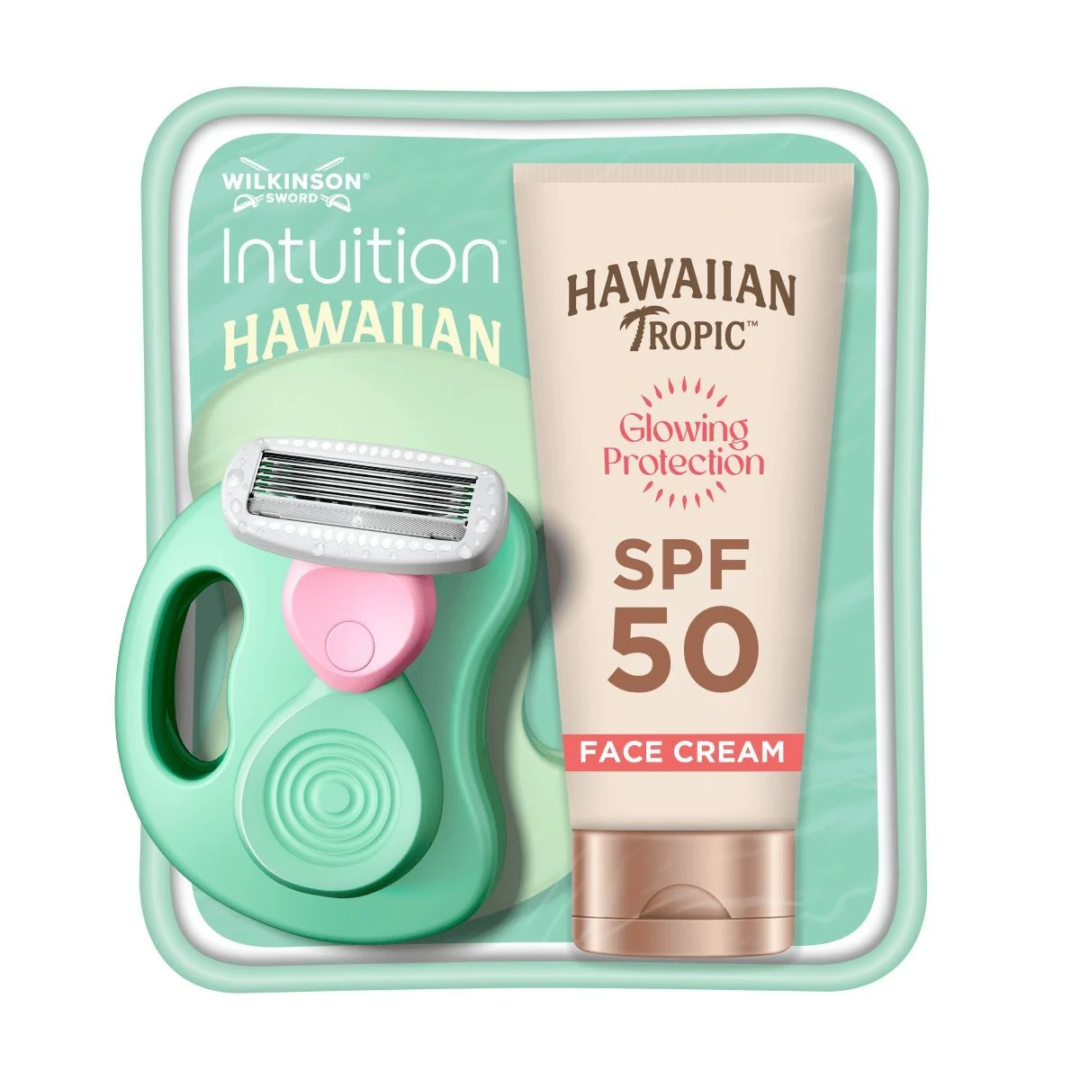 Wilkinson i Hawaiian Tropic set (krem SPF 50+, mini brijač)