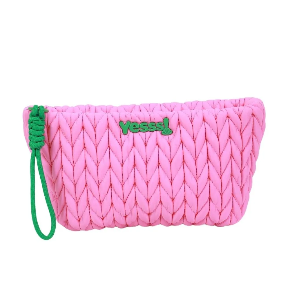 Yesss! roze-zeleni pleteni neseser