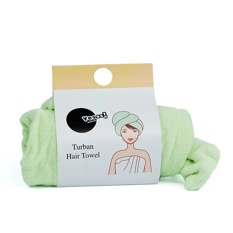 Yesss! turban za sušenje kose zelena