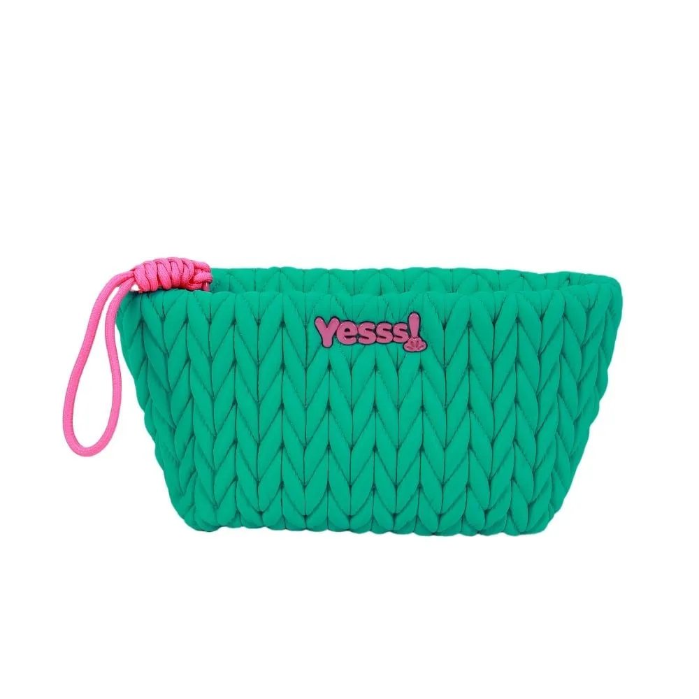 Yesss! zeleno-roze pleteni neseser