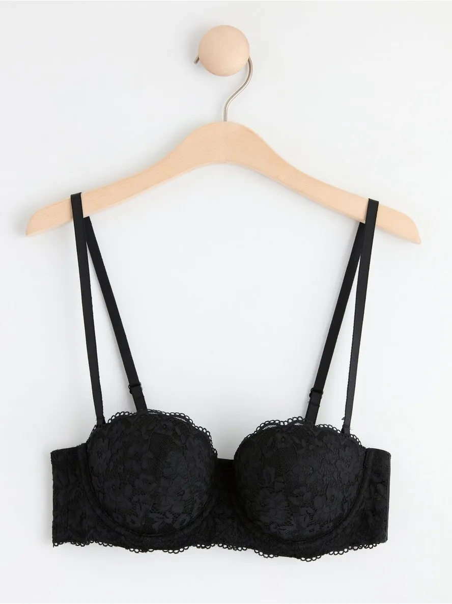 Brushalter – Björk strapless balconette bra with lace