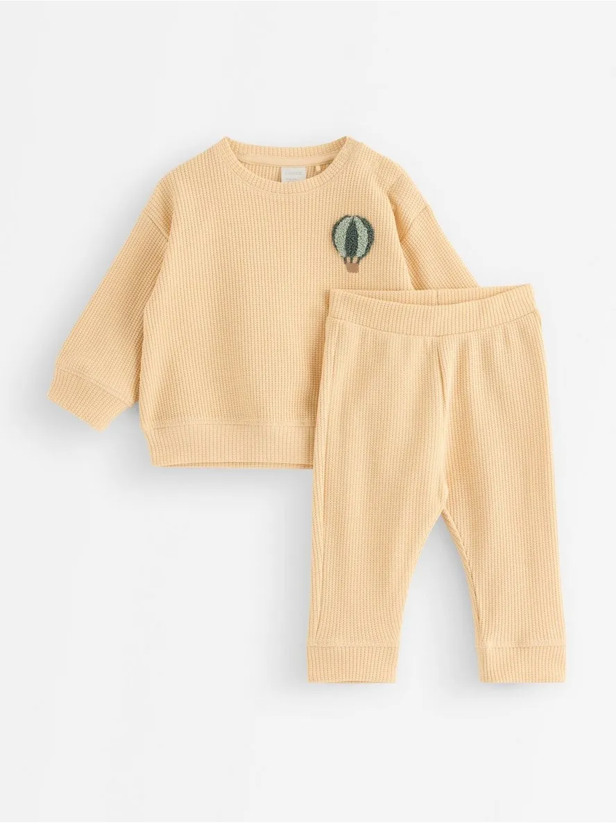 Set majica i pantalone – Waffled set in cotton