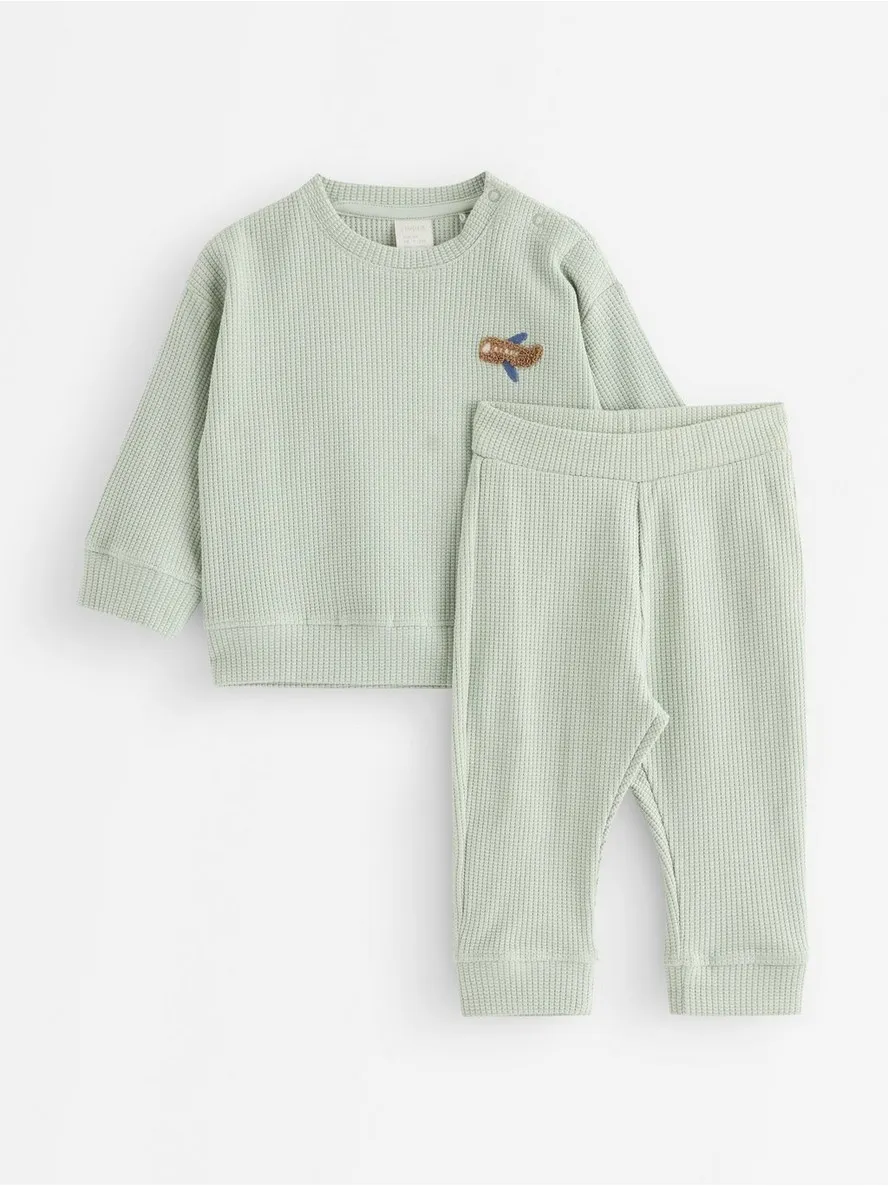 Set majica i pantalone – Waffled set in cotton