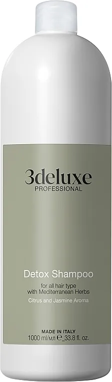 3DeLuXe Detox Shampoo For All Hair Type With Mediterranean Herbs Šampon za obnavljanje i detoksikaciju za sve tipove kose sa mediteranskim biljem