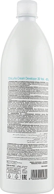 3DeLuXe Tech Cream Developer Oksidant, 6%