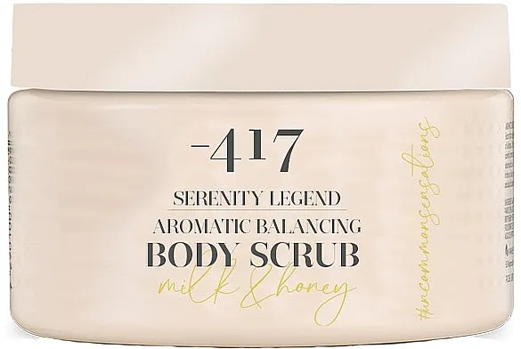 417 Serenity Legend Aromatic Balancing Body Scrub Aromatični piling koji poboljšava ravnotežu kože tela „Mleko i med”