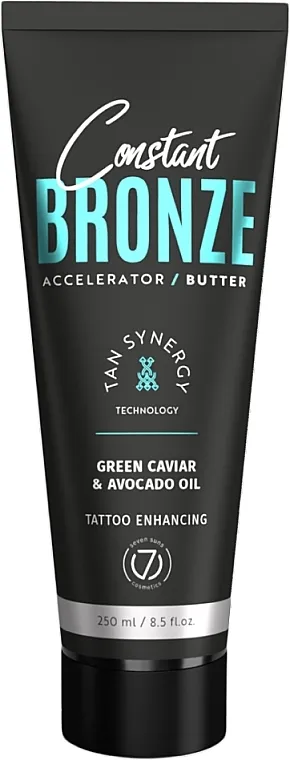 7Suns Cream For Solarium Constant Bronze Accelerator Butter With Green Caviar and Avocado Oil Pribor za ubrzavanje tamnjenja u solarijumu sa zelenim kavijarom i uljem avokada