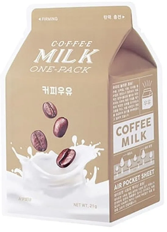 A'pieu Coffee Milk One-Pack Sheet maska ​​za učvršćivanje s mliječnim proteinima i ekstraktom kave