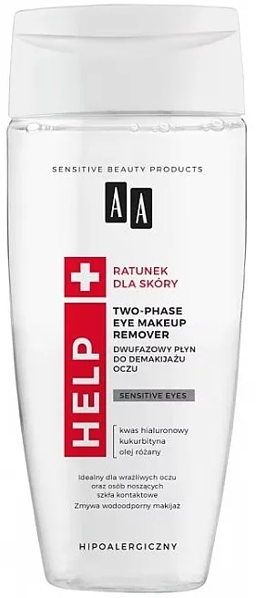 AA Cosmetics Help Two-Phase Eye Makeup Romover Dvofazna tečnost za šminku