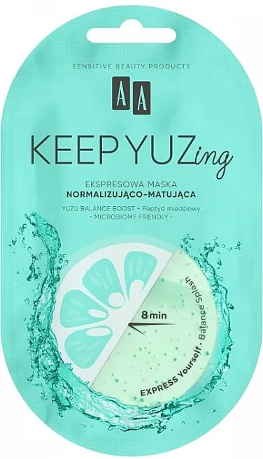 AA Cosmetics KEEP YUZing Normalizujuća i matirajuća ekspresna maska za lice