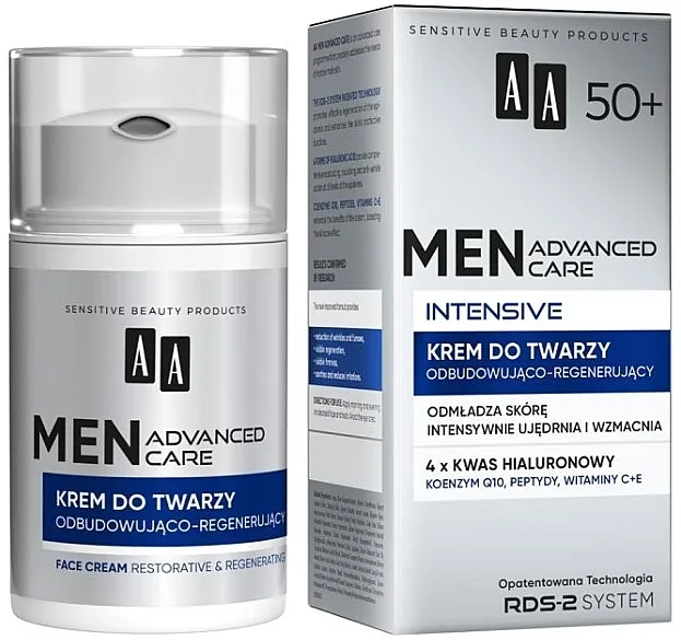 AA Men Advanced Care Intensive 50+ Rebuilding Face Cream Revitalizujuća i regenerativna krema za lice