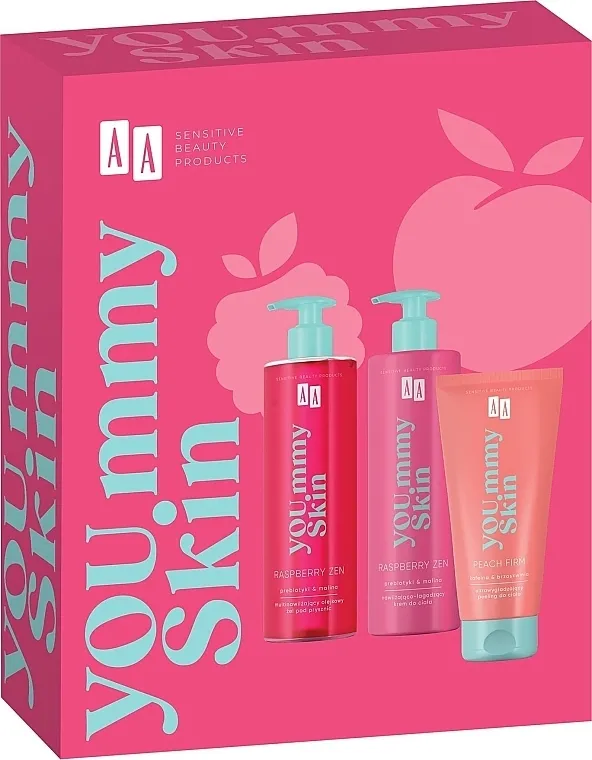 AA You.mmy Skin Raspberry (show gel/400ml + b/cr/400ml + b/scrub/200ml) Set