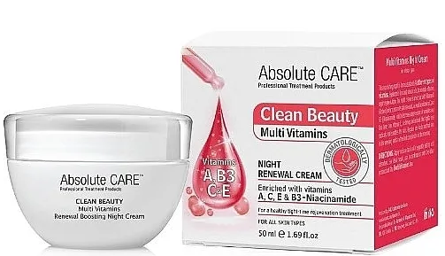 Absolute Care Clean Beauty Multi Vitamins Night Renewal Cream Noćna krema za lice