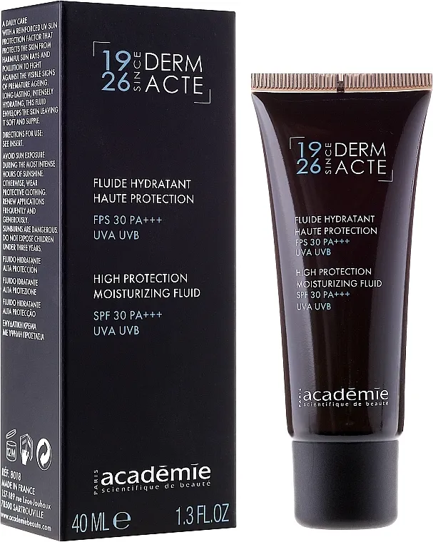 Academie Derm Acte High Protection Moisturising Fluid SPF 30 PA+++ Hidratantna zaštitna emulzija SPF 30