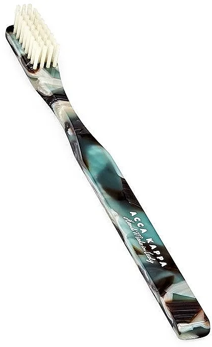 Acca Kappa Medium Pure White Bristle Toothbrush Havana &amp; Green Četkica za zube