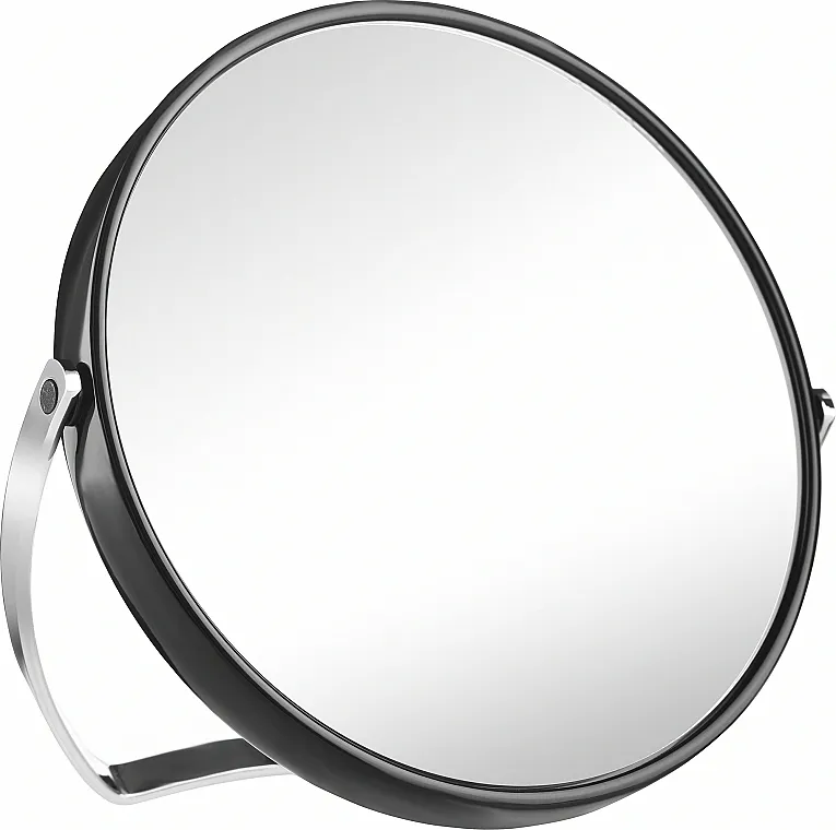 Acca Kappa Mirror Bilux Black Plastic X5 Okruglo stolno ogledalo, crno, 15 cm, x5