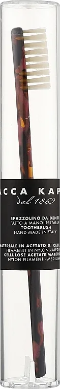 Acca Kappa Regular Nylon Bristles Pink Flambe &amp; Brown Tooth Brush Četkica za zube