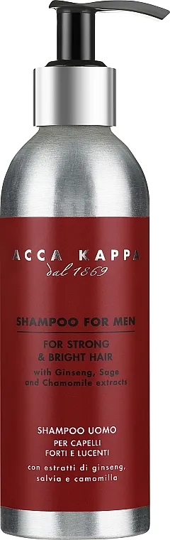 Acca Kappa Shampoo For Men For Strong &amp; Bright Hair Muški šampon za svijetlu kosu