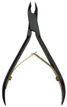 Accuram Instruments Cuticle Nipper Double Spring Black Chrome Plated 10cm Klešta za zanoktice