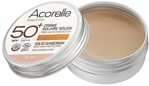 Acorelle Nature Sun Solid Sunscreen SPF50 + Krem za sunčanje u stiku sa tonirajućim efektom