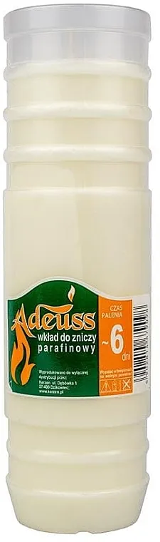 Adeuss Parafinski uložak, vreme sagorevanja 6 dana