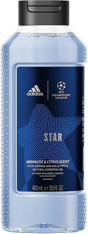 Adidas Champions League Star Aromatic &amp; Citrus Scent Natural Essential Oil Shower Gel Gel za tuširanje