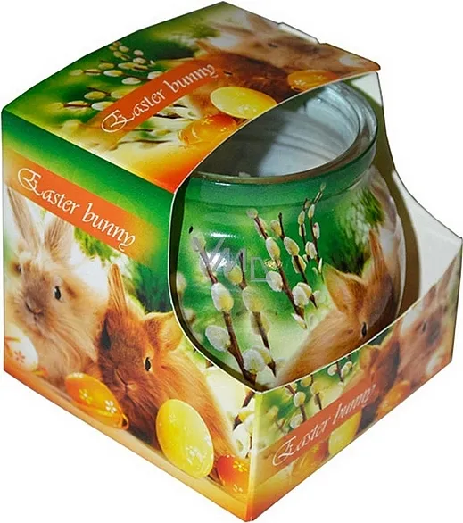 Admit Candle In Glass Cover Easter Bunny Sveća u staklenom poklopcu
