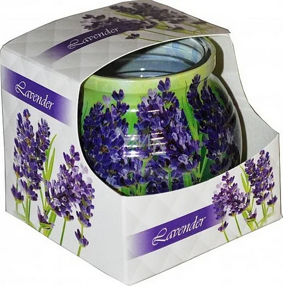Admit Candle In Glass Cover Lavender Avon Black Suede