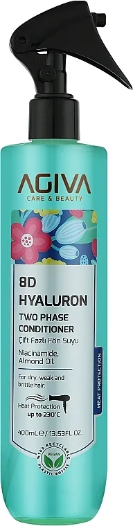 Agiva 8D Hyoluron Two Phase Conditioner Dvofazni sprej balzam za kosu sa termozaštitom