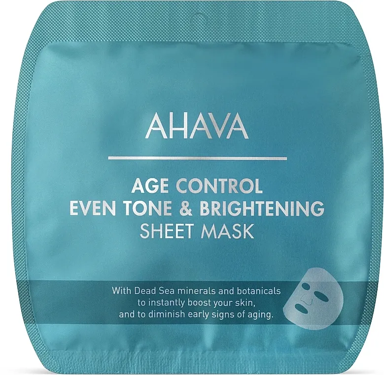 Ahava Time To Smooth Age Control Even Tone &amp; Brightening Sheet Mask Maska za izravnjivanje boje kože lica