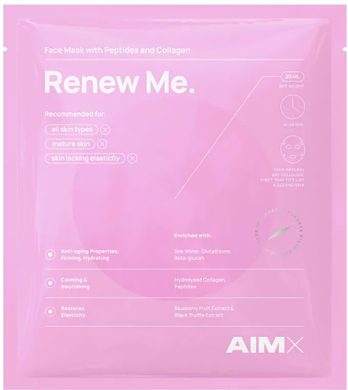 AIMX Renew Me Face Mask With Peptides And Collagen Maska za obnavljanje lica