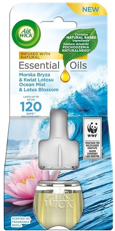Air Wick Essential Oils Electric Ocean Mist &amp; Lotus Blossom (dopuna) Električni osveživač vazduha "Ocean Mist &amp; Lotus Blossom"