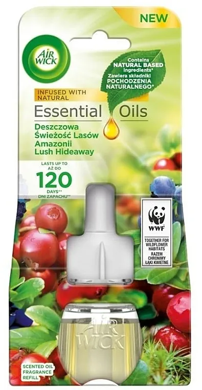 Air Wick Essential Oils Electric Rainforest Freshness Amazonian Zamenski blok za osveživač vazduha "Kišovita svežina amazonskih šuma"