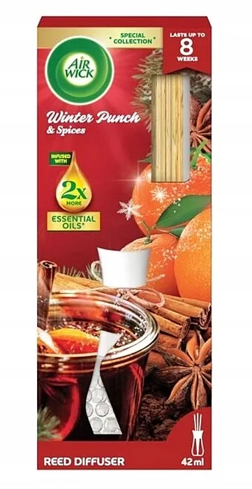 Air Wick Essential Oils Fruity Winter Punch Reed Diffuser Difuzor mirisa "Voćni zimski punč"