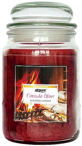Airpure Jar Scented Candle Fireside Glow Mirisna svijeća "Kamin"