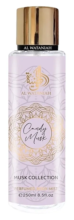 Al Wataniah Khususi Musk Collection Perfumed Body Mist Candy Musk Parfimisani mist za telo 'Slatki mošus'