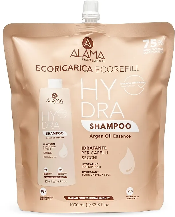 Alama Hydra Shampoo (refill) Hidratantni šampon za suvu kosu sa arganovim uljem