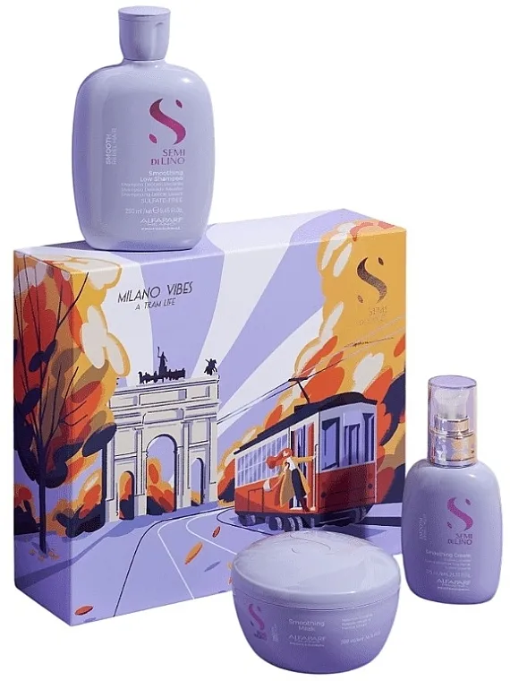 Alfaparf Semi Di Lino Smooth Set (shm/250ml + mask/200ml + h/cr/125ml)