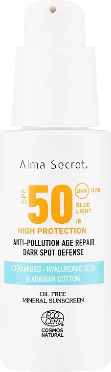 Alma Secret Face Cream With High Sun Protection Spf50 Krema za lice sa visokom zaštitom od sunca SPF50