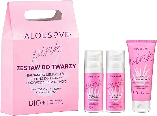 Aloesove Pink (cleanser/75ml + peel/50ml + cr/50ml) Set