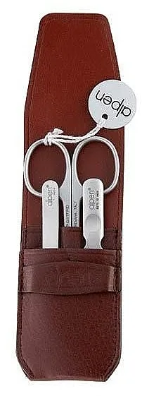 Alpen Set za manikir, 3-dela, 6871R, bordo