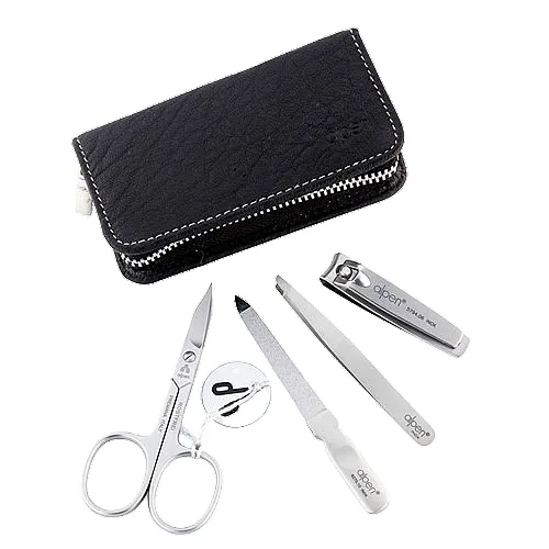 Alpen Set za manikir, 4-deln, 6820R, crn