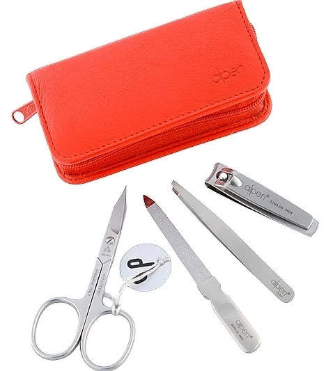 Alpen Set za manikir, 4-delni, 6820R, crveni
