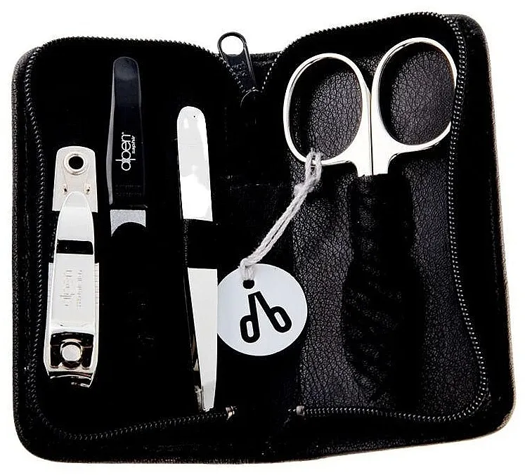 Alpen Set za manikir, 4-dijelni, 6820_black, crni