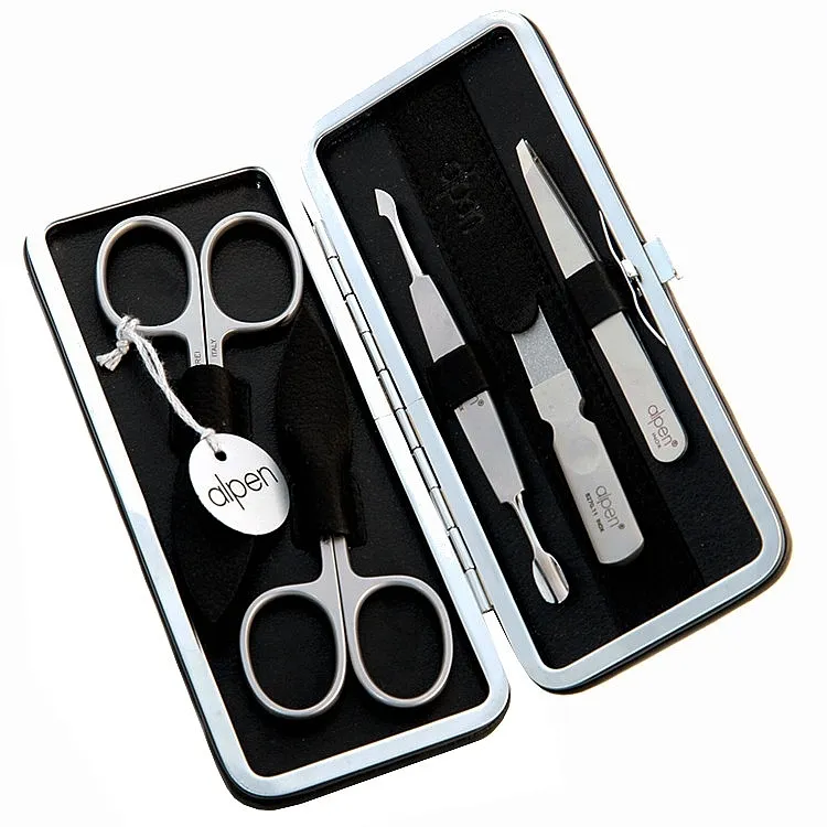 Alpen Set za manikir, 5 delova, 6862R, crni