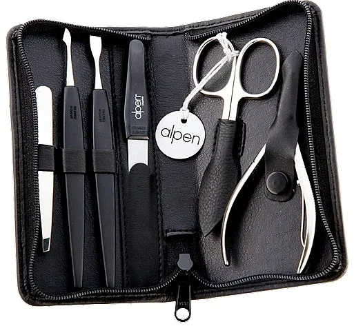 Alpen Set za manikir, 6-delni, 6823, crni