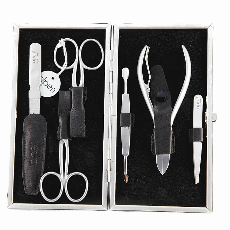 Alpen Set za manikir, 6-delni, 6884R, crni