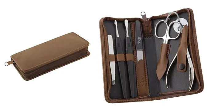 Alpen Set za manikir, 6 delova, 6823, braon
