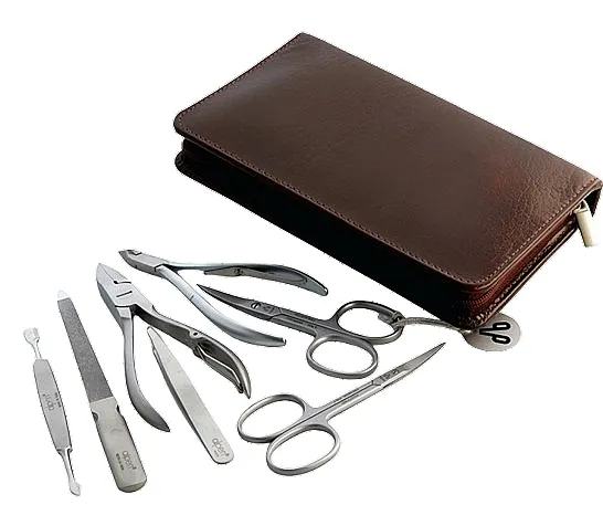 Alpen Set za manikir, 7-delni, 6825R, braon
