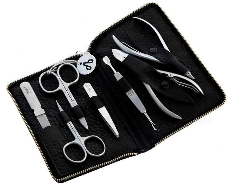 Alpen Set za manikir, 7-delni, 6845R, crni